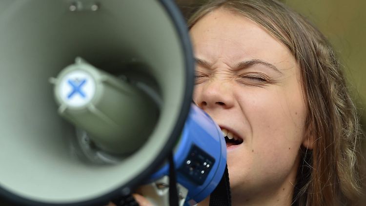 Greta Thunberg - hier bei einem Klimaprotest am 19. Oktober in London.