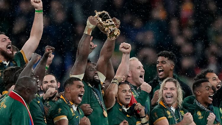 Südafrika feiert den viertel WM-Titel.