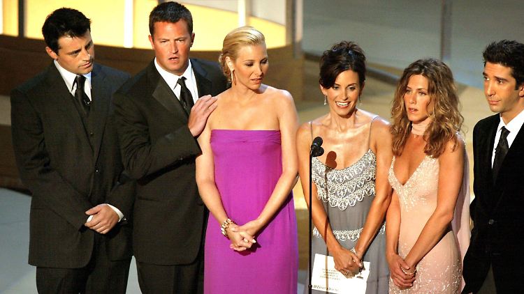 Die "Friends"-Besetzung 2002: Matt LeBlanc, Matthew Perry, Lisa Kudrow, Courteney Cox, Jennifer Aniston und David Schwimmer.