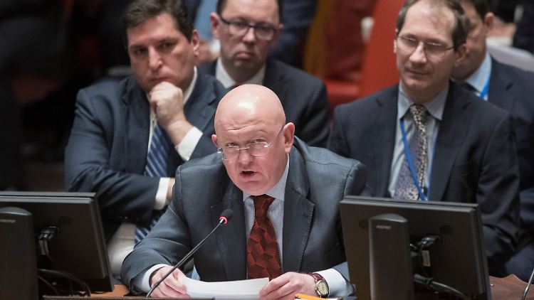 Wassili Nebensja, UN-Botschafter von Russland, bei einer Sondersitzung des UN-Sicherheitsrats im Jahr 2018.