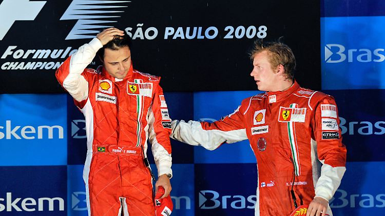 Auch Sieger dürfen traurig sein. Hier: Felipe Massa (l.).
