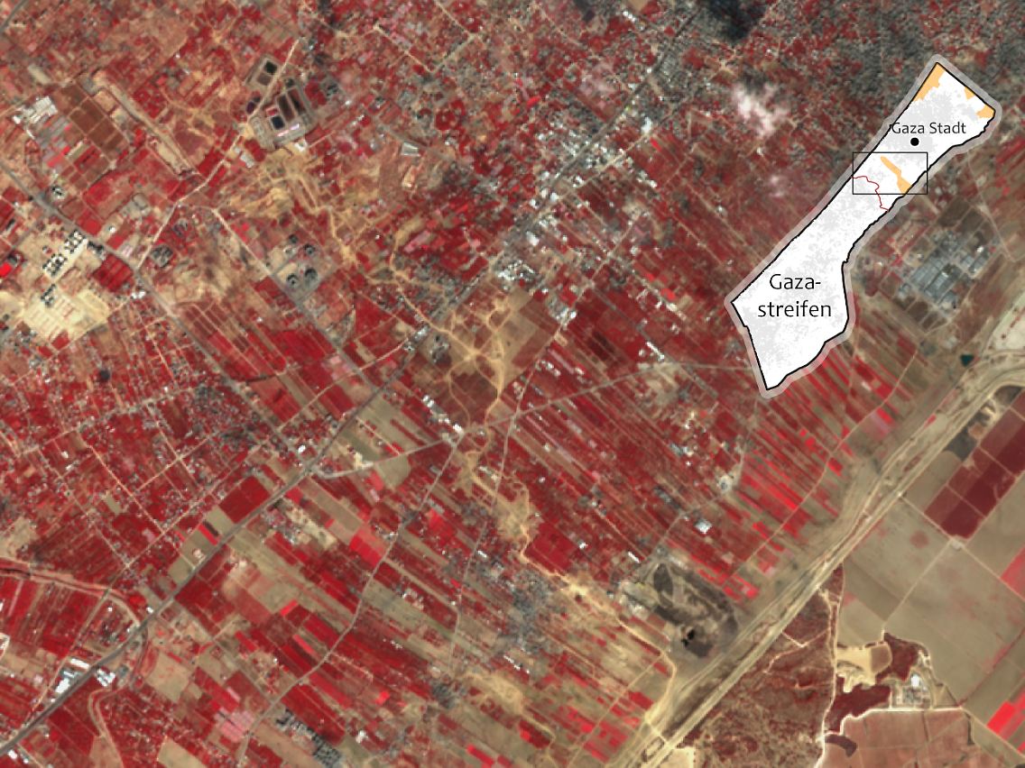 Satellitenbilder belegen den Vorstoß israelischer Streitkräfte im Gazastreifen.
