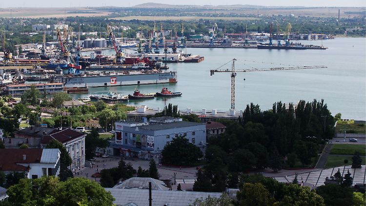 Blick auf den Hafen von Kertsch im Jahr 2016.