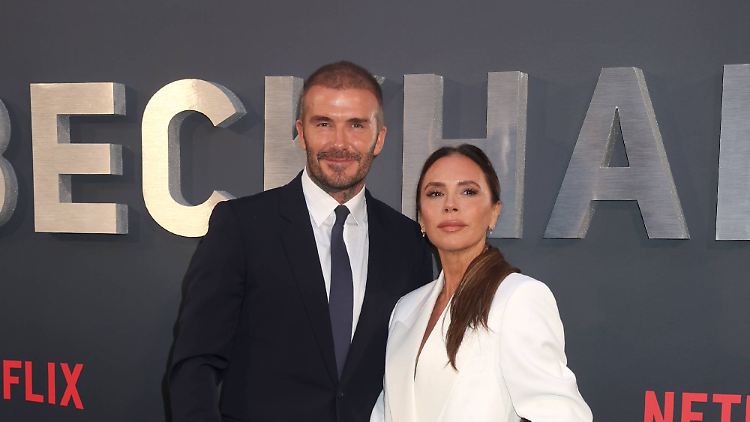 Ein Mitglied der Beckham-Familie ist sportlich, das andere bemüht sich redlich.