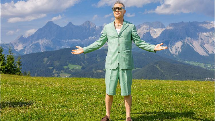 Robbie Williams Anfang Oktober auf Promotour in Österreich.