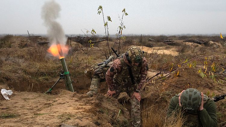 Ukrainische Nationalgardisten beim Training.