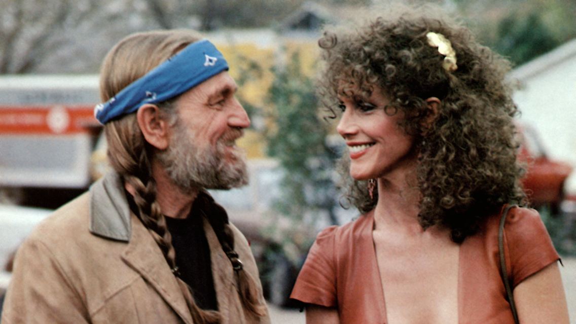 Shannon Wilcox mit Co-Star Willie Nelson in dem 1984 erschienen Streifen "Songwriter".