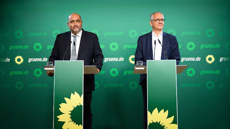 Stehen als Verlierer da: Grünen-Vorsitzende Omid Nouripour und Hessen-Spitzenkandidat Tarek Al-Wazir.