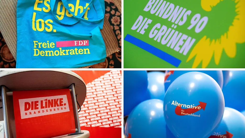 Die-Logos-der-Parteien-o-l-u-r-FDP-Buendnis-90-Die-Gruenen-Die-Linke-und-AfD