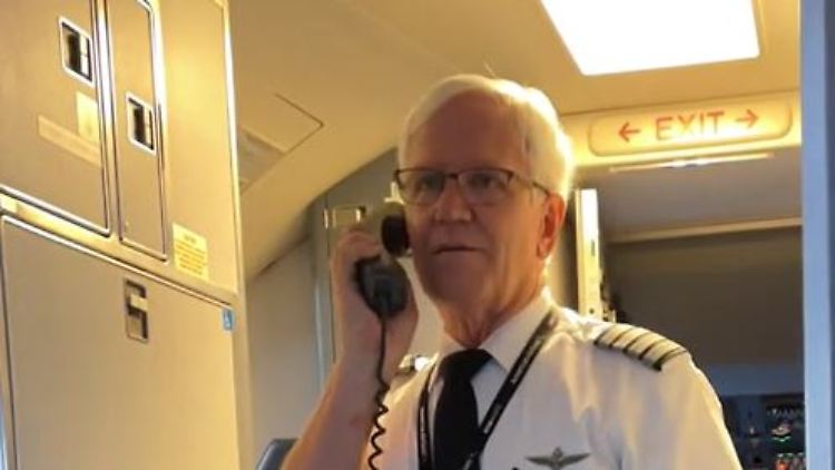 Fell nutzte seinen Ruhestandsflug für eine Liebeserklärung an seine Familie.