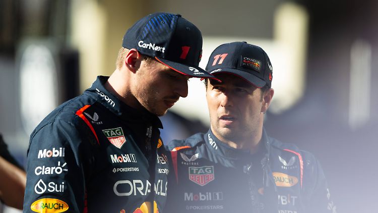 Verstappen (links) und Perez.