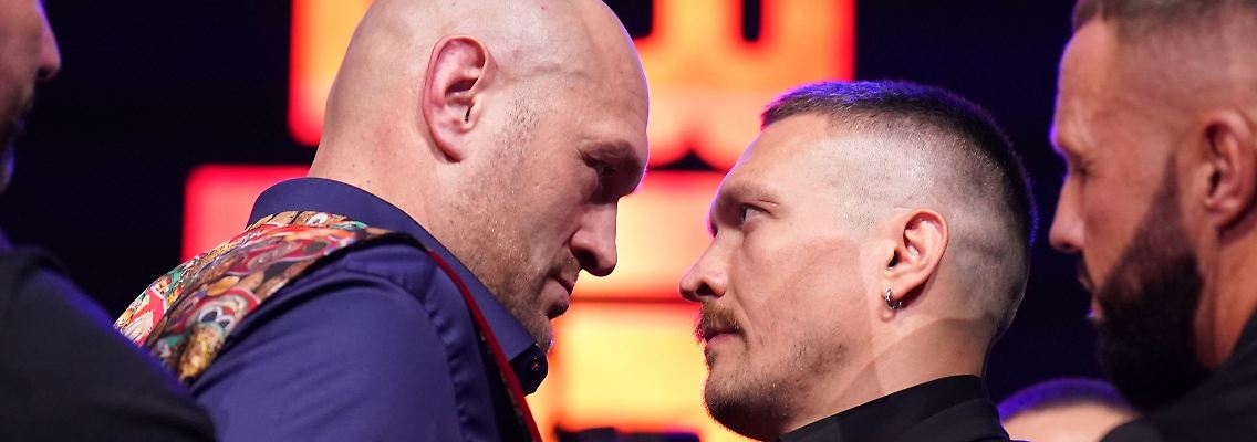 Der Kampf zwischen Tyson Fury (l) und Alexander Usyk soll im Februar in Saudi-Arabien stattfinden.