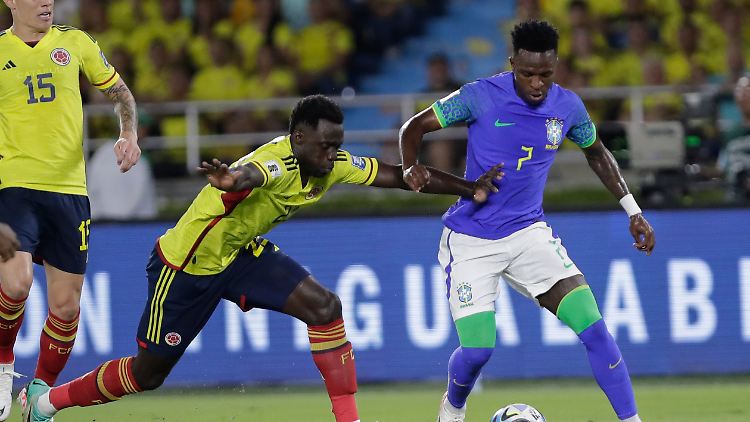Brasiliens Vinicius Jr. unterlag überraschend Kolumbien.
