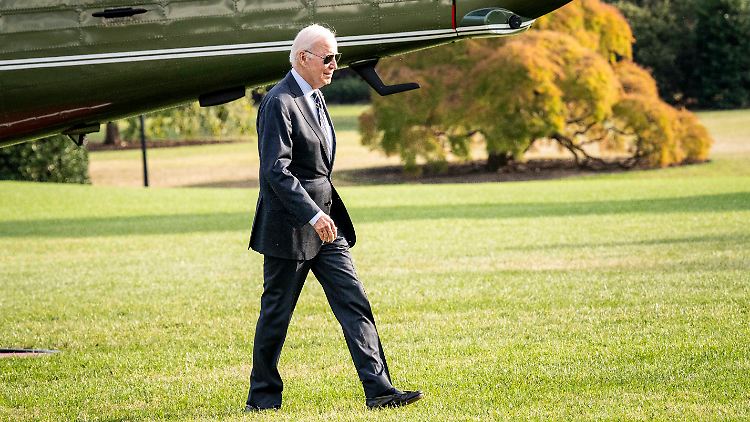 Biden auf dem Rückweg ins Weiße Haus im November.