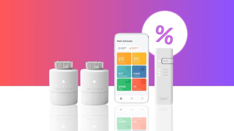 Smarter Deal in den Amazon-Oster-Angeboten: Das Starterkit aus zwei Thermostaten und Bridge ist bei tink reduziert. 