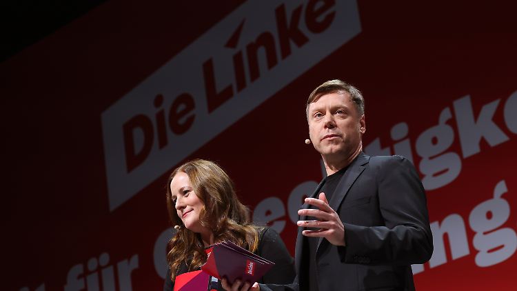 Die Parteivorsitzenden Janine Wissler und Martin Schirdewan.