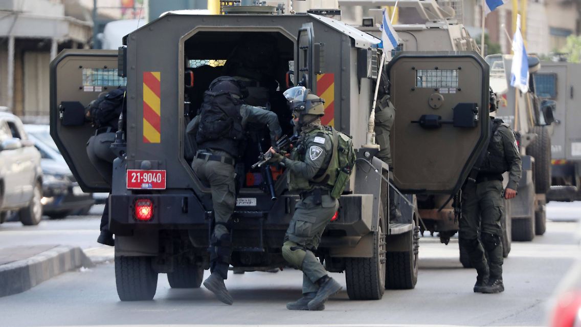 Israelische Sicherheitskräfte bei einem Einsatz im Westjordanland