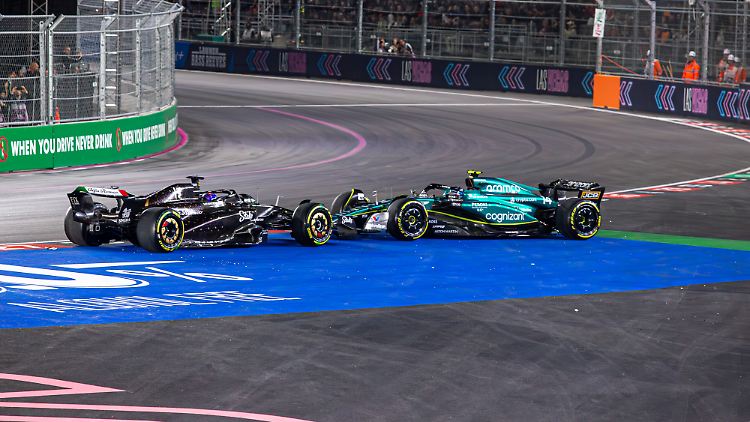 Kurz nach dem Start standen sich Valtteri Bottas und Fernando Alonso plötzlich gegenüber: Der Spanier hatte sich in Kurve eins gedreht.