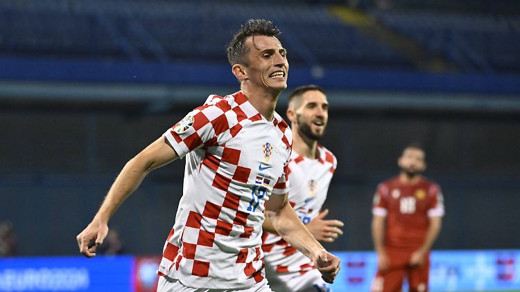 Ante Budimirs Tor macht die EM-Teilnahme für Kroatien klar.