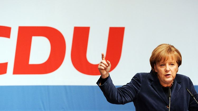Merkel führt die Union Richtung 40 Prozent.