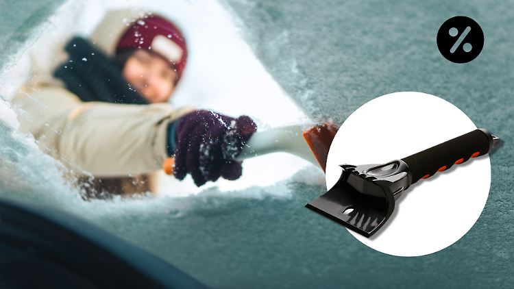 Mit einem effizienten Eiskratzer ist das Auto deutlich schneller freigeschaufelt.