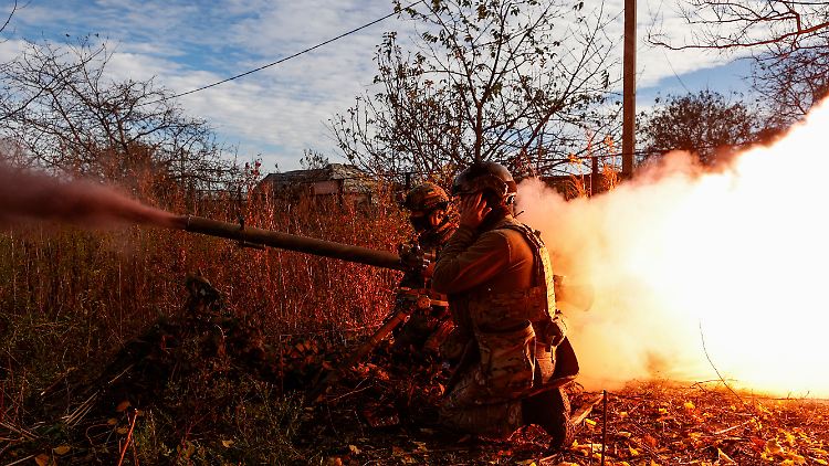Ukrainische Soldaten, die sich in Awdijiwka verteidigen.