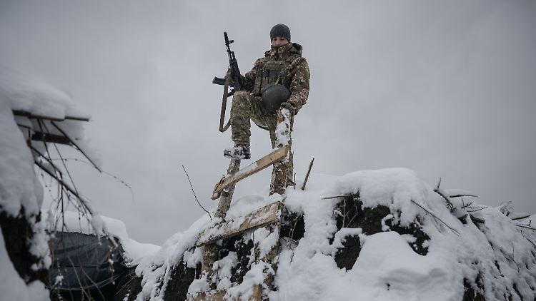 Bei Eis und Schnee sind die Ukrainer an der nördlichen Front in die Defensive geraten.