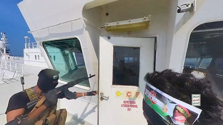 Vor einer Woche hatten die Huthis das Frachtschiff "Galaxy Leader" gekapert. Angeblich aus Solidarität mit den Palästinensern.