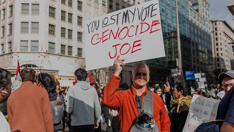 Bei einer Demonstration gegen Israel in Washington, 4. November 2023.