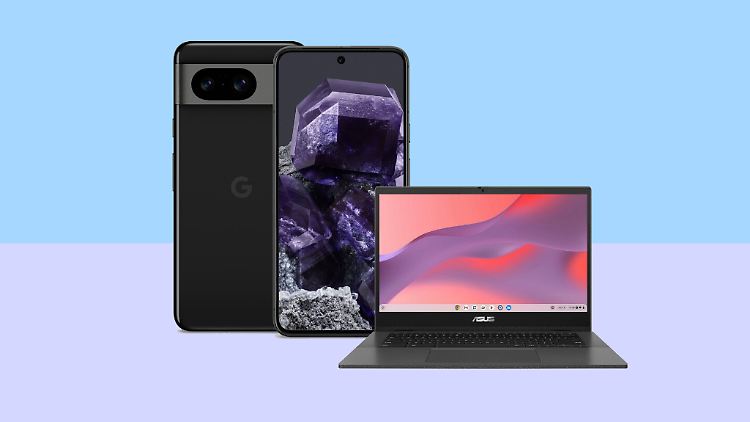 Günstiges Duo: Das Pixel 8 Pro gibt es samt Chromebook bei o2 für einen Euro.