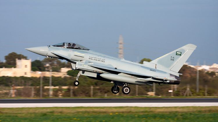 Ein saudi-arabischer Eurofighter soll an der Abwehr von Angriffen auf Israel beteiligt sein. (Archivbild)