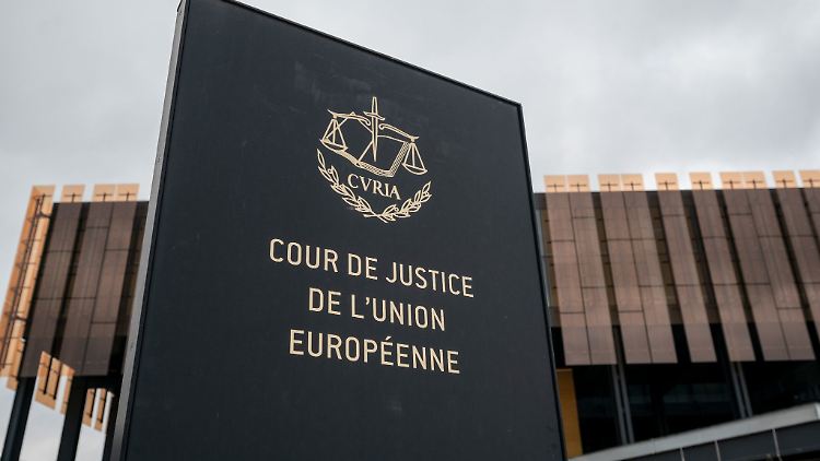 "Cour de Justice de l'Union Europeene": Der Europäische Gerichtshof (EuGH) in Luxemburg.