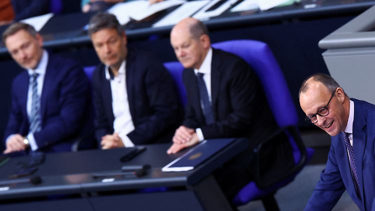 Merz attackierte die Koalition äußerst scharf - vor allem Scholz und Habeck. Lindner kam mit einem Vergleich mit dem früheren Finanzminister Theo Waigel davon.