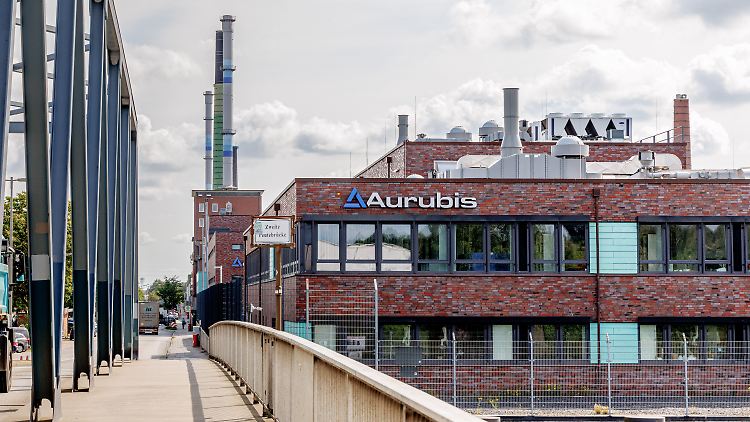 Das Hamburger Werksgelände des Kupferproduzenten Aurubis.