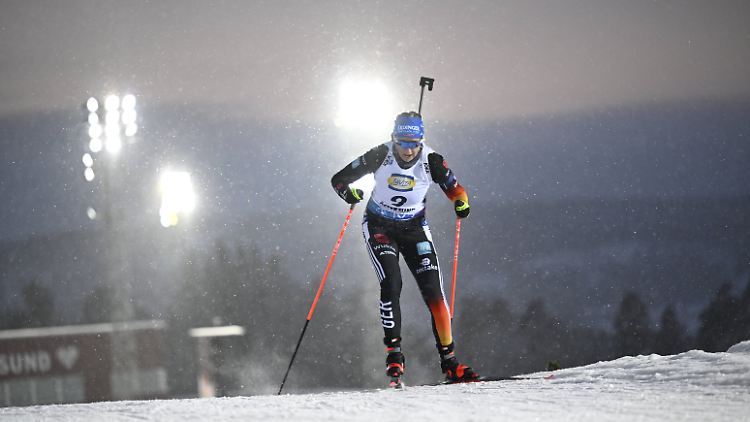 Podest verpasst, aber ins Gelbe Trikot gefahren: Biathletin Franziska Preuß.