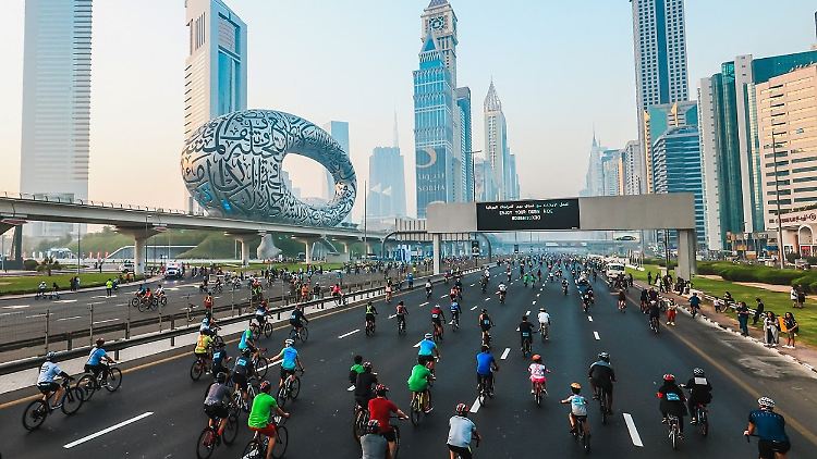 Der Dubai Ride ist einer der Höhepunkte der Dubai Fitness Challenge. 