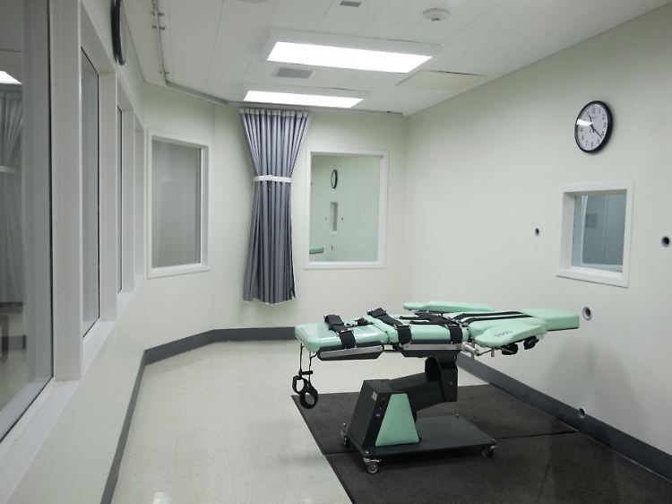 Die Todeszelle im Staatsgefängnis von San Quentin, Kalifornien. Hier werden tödliche Injektionen verabreicht.