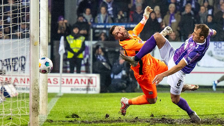 Nur beim 0:1 in der Anfangsphase war Osnabrücks Torwart Philipp Kühn machtlos.