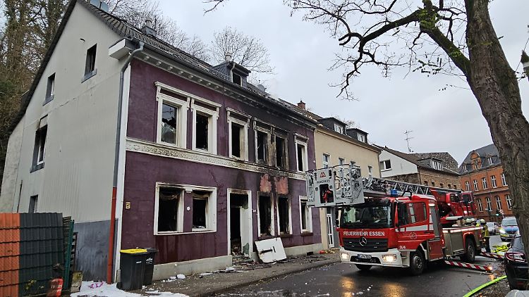 Das Haus in Essen wurde stark beschädigt. 