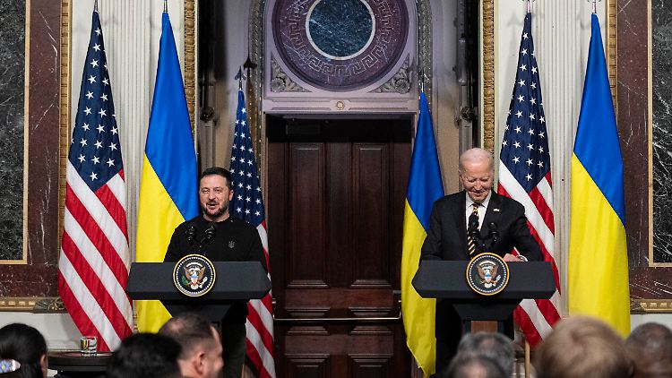 Unter der Woche warb der ukrainische Präsident Selenskyj in Washington um Unterstützung.