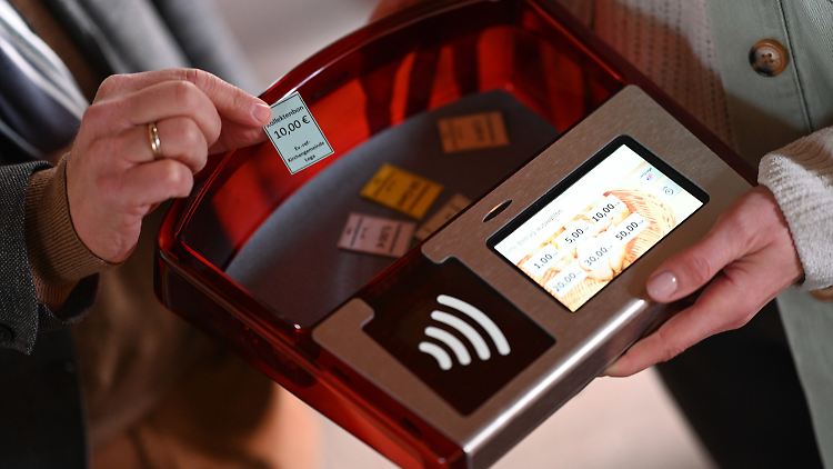 Das Gerät für die digitale Kollekte in Leer ist nicht gerade klein. 