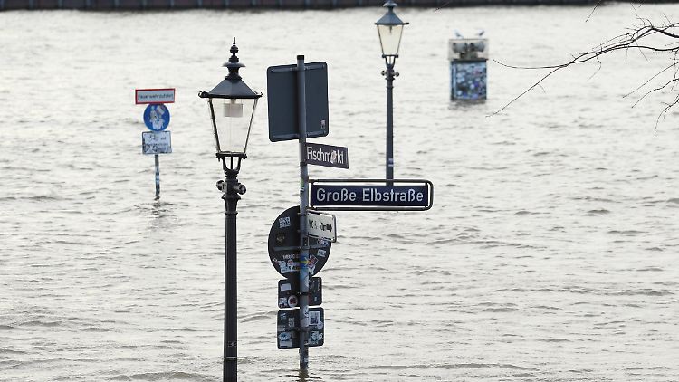 Hochwasser in Hamburg (Bild vom 26. Dezember).