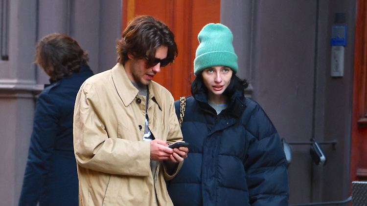 Louis Thornton-Allan (l.) und Meadow Walker Mitte Dezember in Soho in New York.