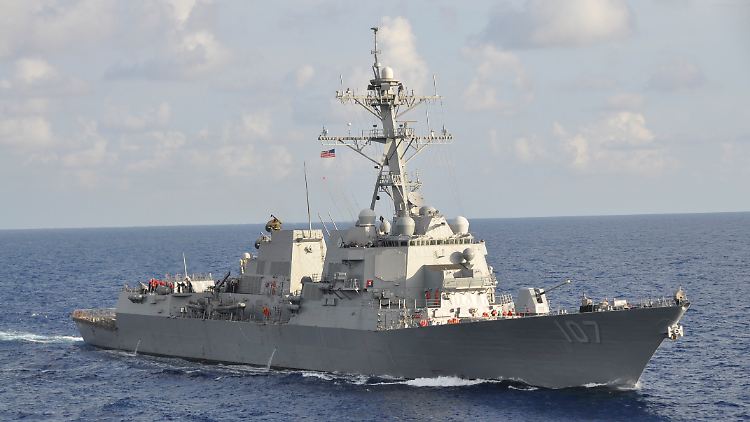 Der Zerstörer "USS Gravely" schoss zwei aus dem Jemen abgefeuerte Raketen ab.
