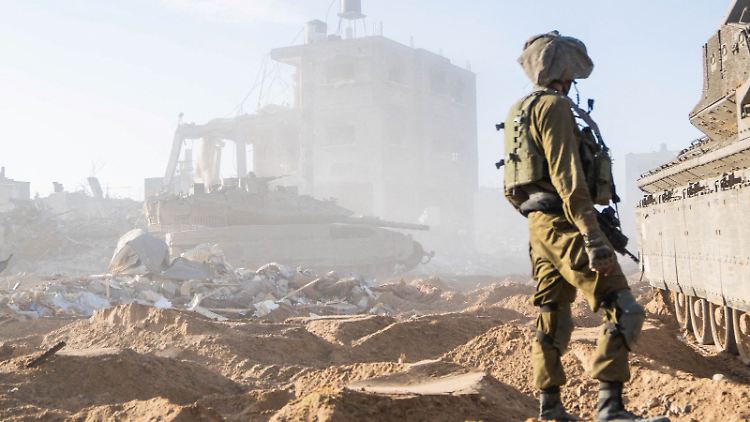 Ein israelischer Soldat im Gazastreifen