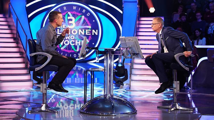 Plauderten auch über "Wer wird Millionär?" in Russland: Günther Jauch (r.) und Kandidat Niklas Kaeseler.