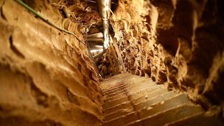 Blick in einen von der Hisbollah gegrabenen Tunnel, der 2019 im Norden von Israel entdeckt wurde. 