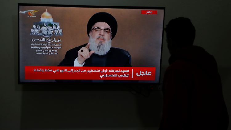 Hisbollah-Chef Nasrallah äußerte sich in einer Fernsehansprache zu dem Anschlag.