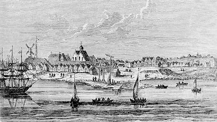 New York wurde auf Manhattan als Neu Amsterdam gegründet (Kupferstich um 1660).