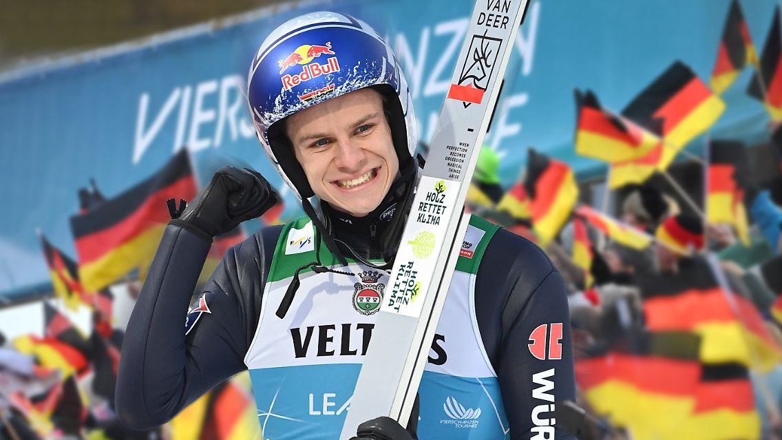 … ein Hauch entscheidet über den ersten deutschen Triumph seit 22 Jahren. Sven Hannawald jedenfalls hätte nichts gegen einen Nachfolger. (ara)
